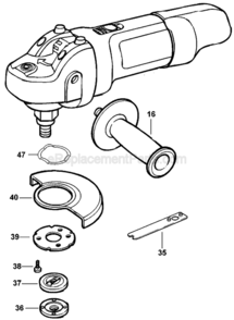 Part Location Diagram of 5140005-33 DeWALT Outer Flange